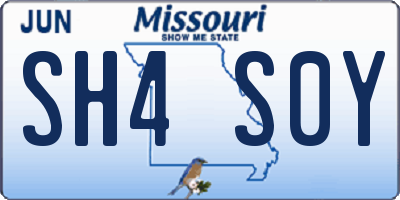 MO license plate SH4S0Y