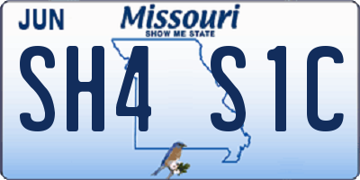 MO license plate SH4S1C