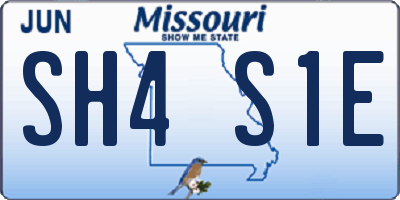 MO license plate SH4S1E