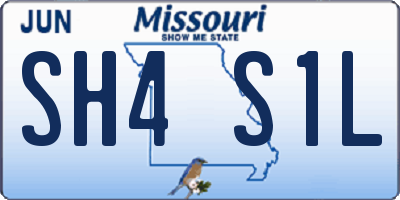 MO license plate SH4S1L