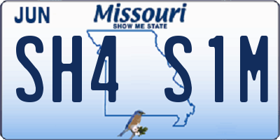 MO license plate SH4S1M
