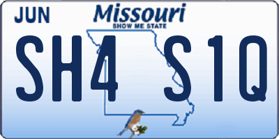 MO license plate SH4S1Q