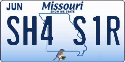 MO license plate SH4S1R