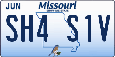 MO license plate SH4S1V