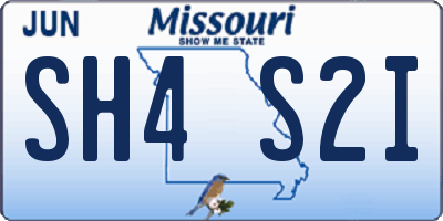 MO license plate SH4S2I