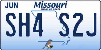 MO license plate SH4S2J
