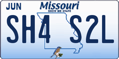 MO license plate SH4S2L