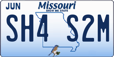 MO license plate SH4S2M