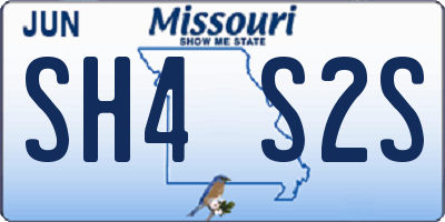 MO license plate SH4S2S