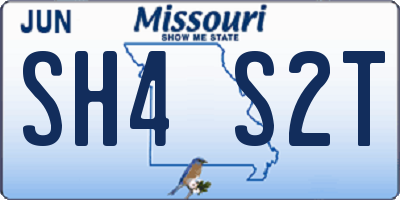 MO license plate SH4S2T
