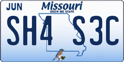 MO license plate SH4S3C