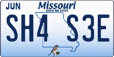 MO license plate SH4S3E