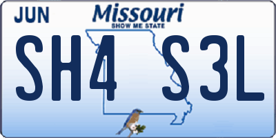 MO license plate SH4S3L
