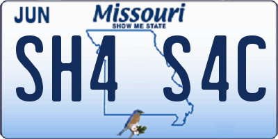 MO license plate SH4S4C