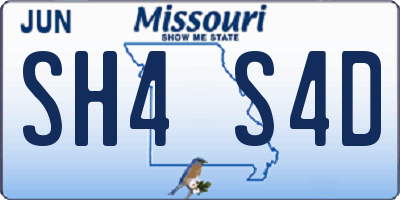 MO license plate SH4S4D