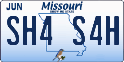 MO license plate SH4S4H