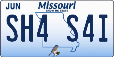 MO license plate SH4S4I