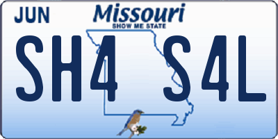 MO license plate SH4S4L