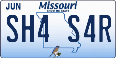 MO license plate SH4S4R