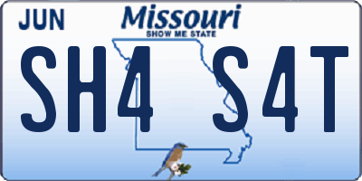 MO license plate SH4S4T