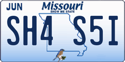 MO license plate SH4S5I