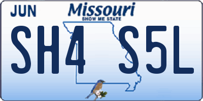 MO license plate SH4S5L