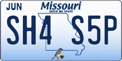 MO license plate SH4S5P