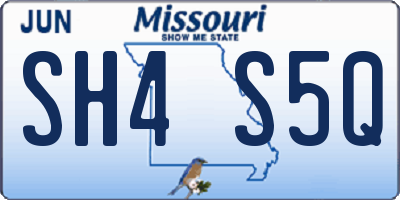 MO license plate SH4S5Q