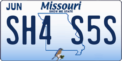 MO license plate SH4S5S