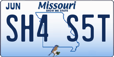 MO license plate SH4S5T