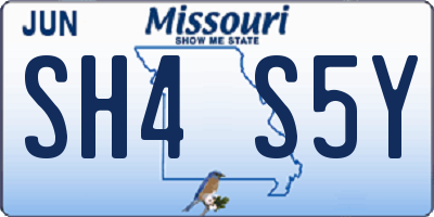 MO license plate SH4S5Y