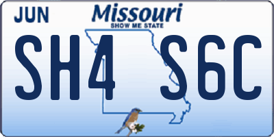MO license plate SH4S6C