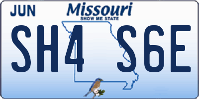 MO license plate SH4S6E