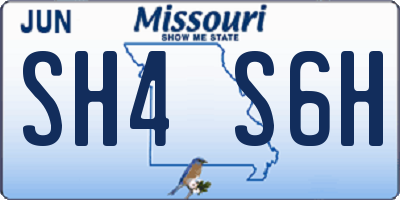 MO license plate SH4S6H