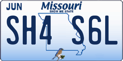 MO license plate SH4S6L