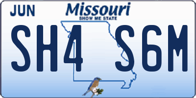 MO license plate SH4S6M