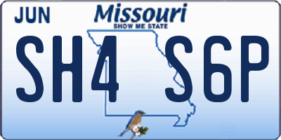 MO license plate SH4S6P