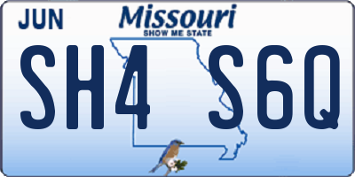 MO license plate SH4S6Q