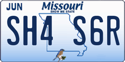 MO license plate SH4S6R