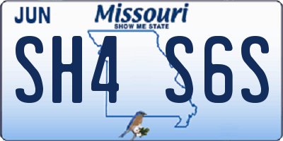 MO license plate SH4S6S