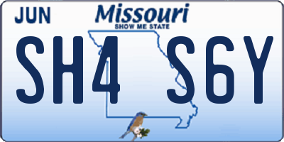 MO license plate SH4S6Y