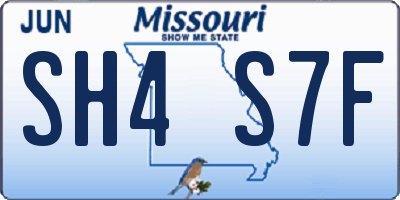 MO license plate SH4S7F