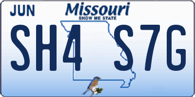 MO license plate SH4S7G