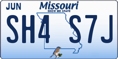 MO license plate SH4S7J