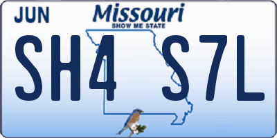 MO license plate SH4S7L