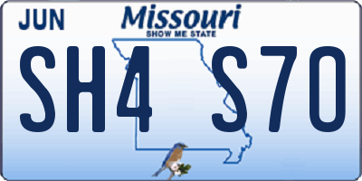 MO license plate SH4S7O