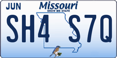 MO license plate SH4S7Q