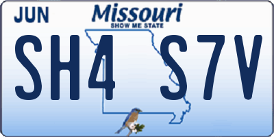 MO license plate SH4S7V