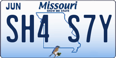 MO license plate SH4S7Y