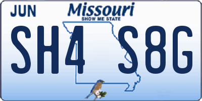 MO license plate SH4S8G